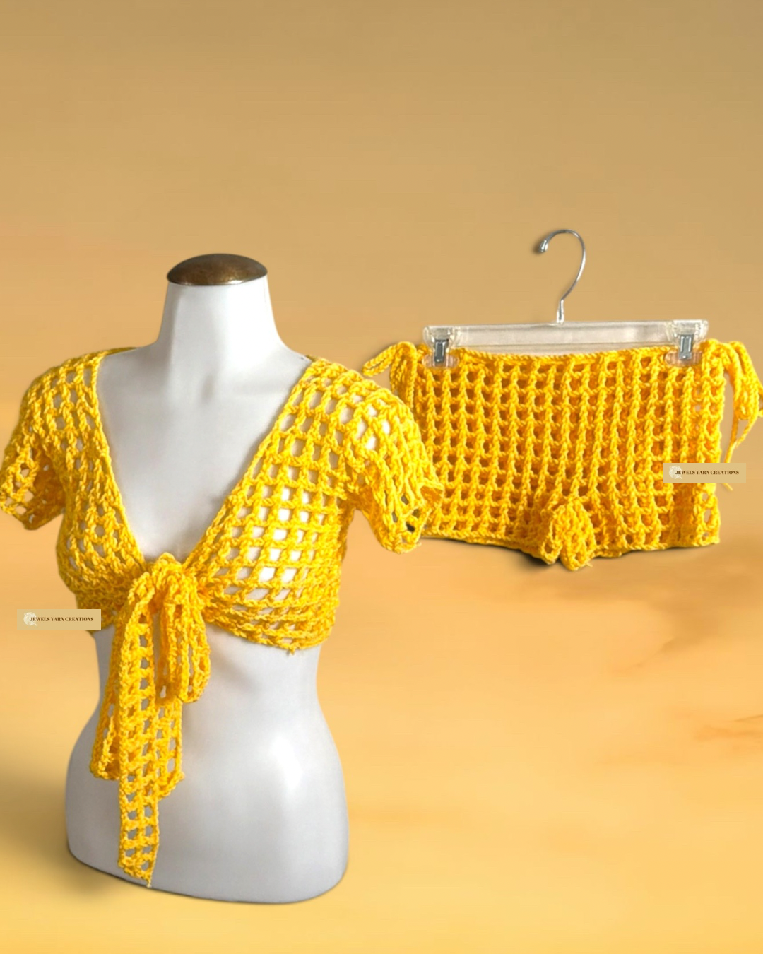 Mesh Crochet Summer Set