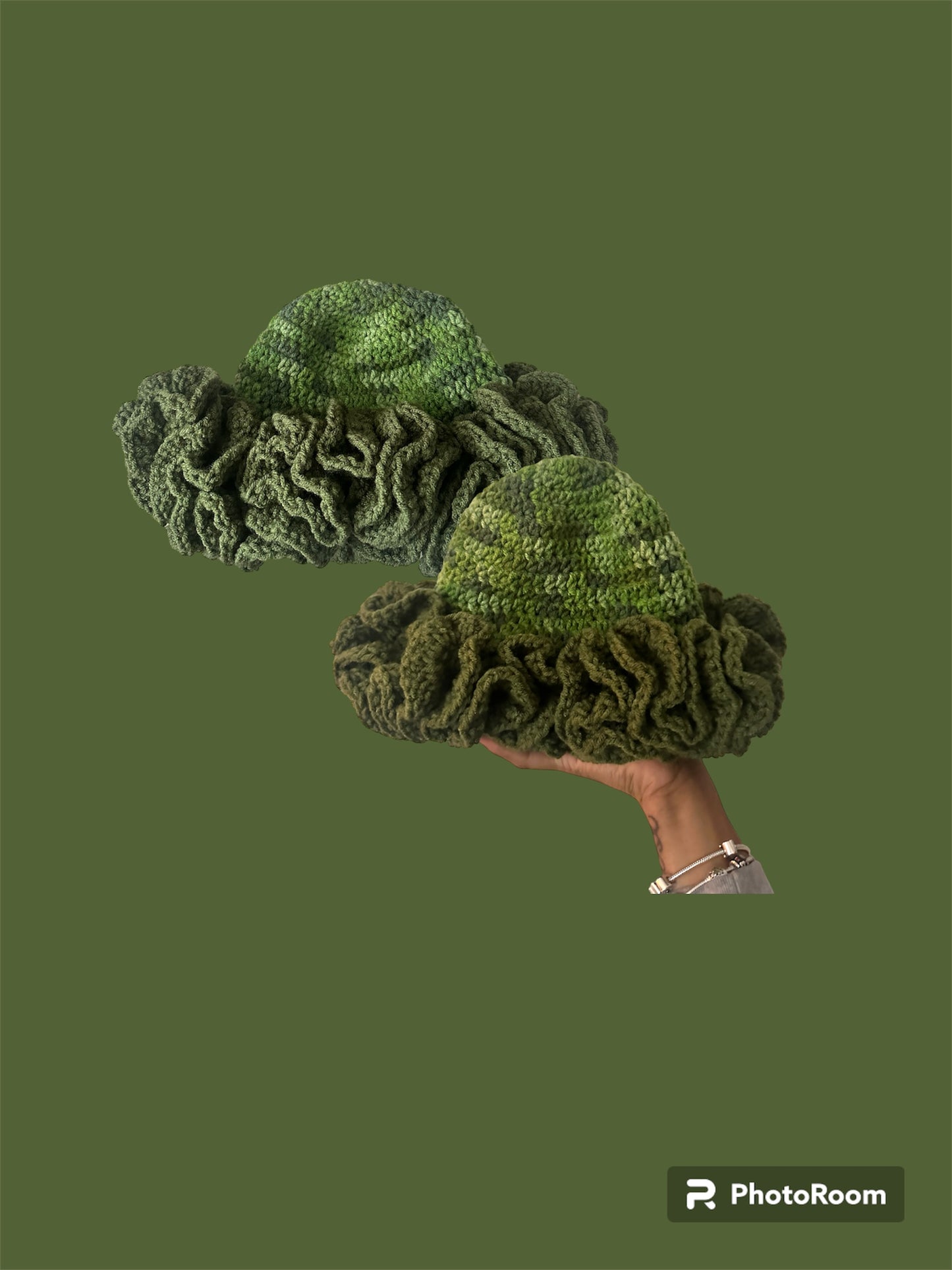 forest fluffy bucket hat