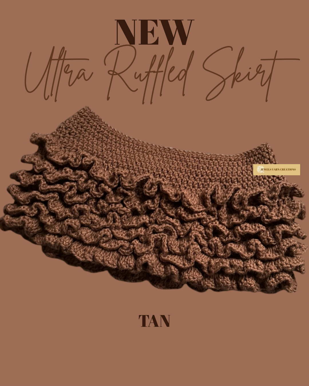 Tan Ultra Ruffled Skirt