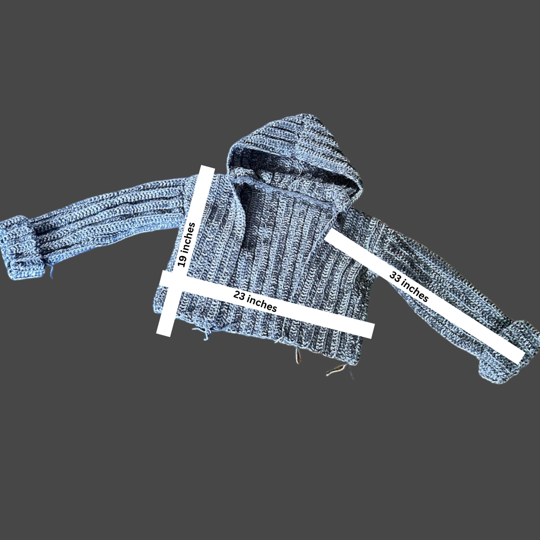 1/1 Crochet Chunky Hoodie