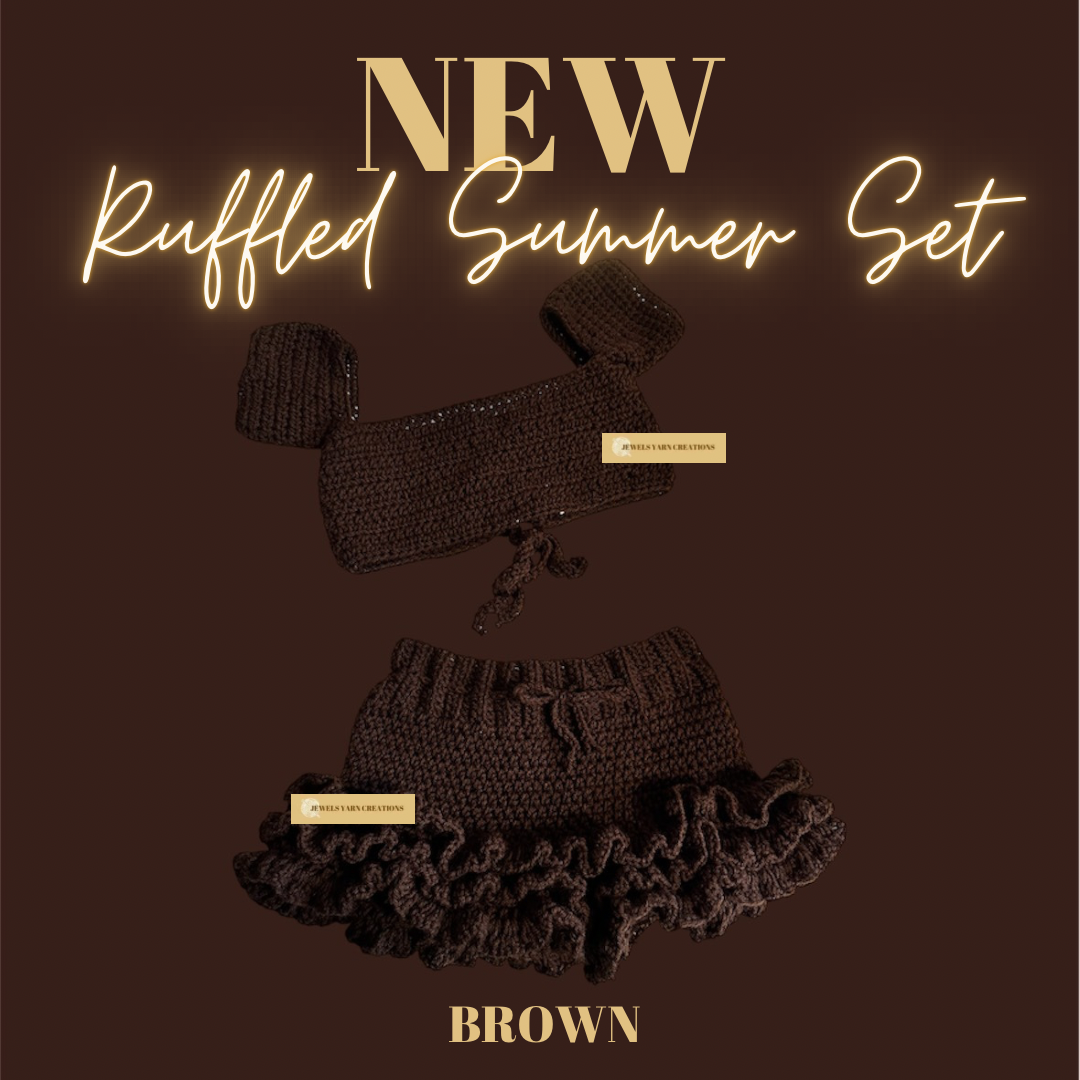 Summer Ruffled Shorts Set