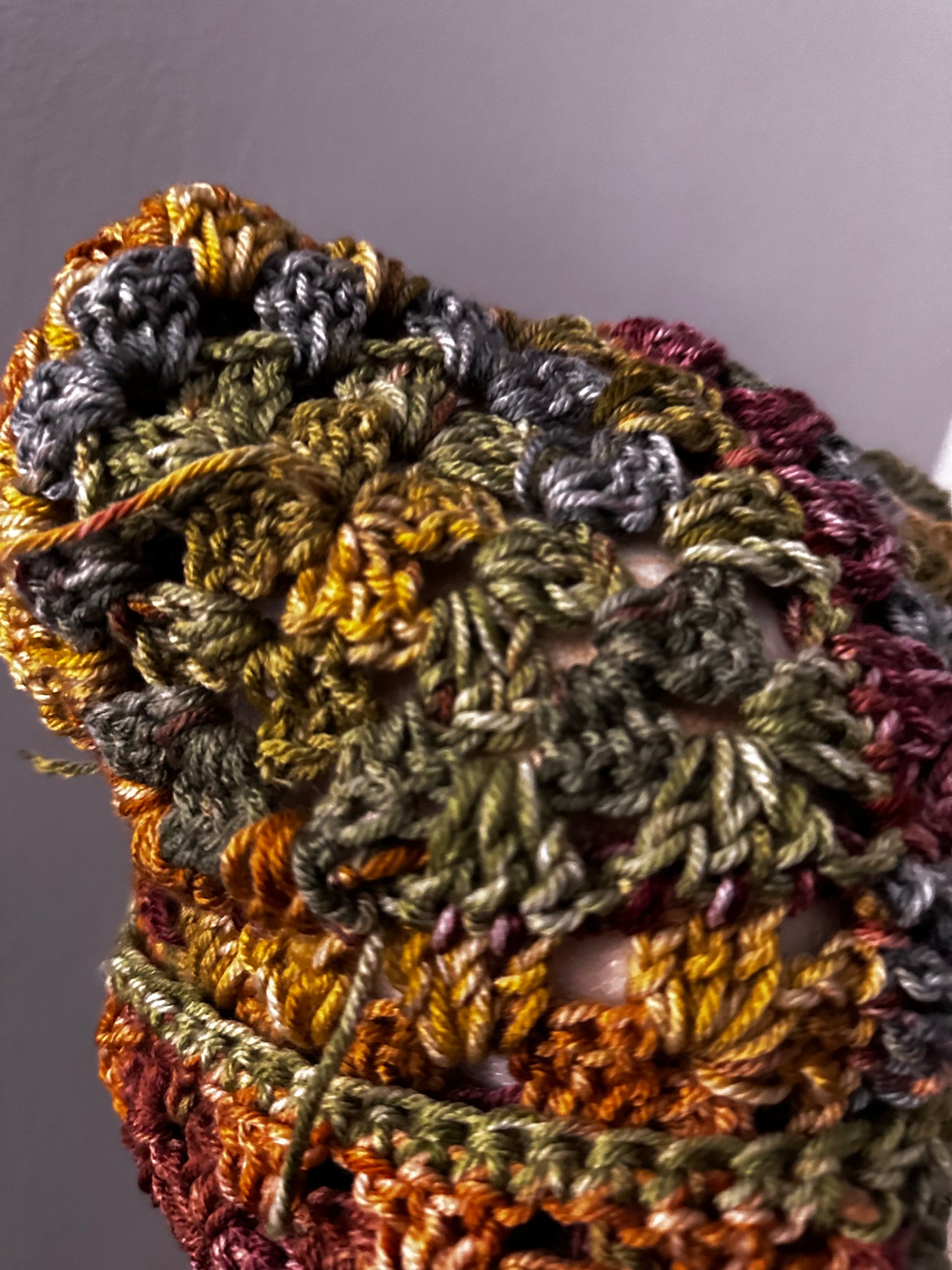 Single Drop Granny Square Cat Beanie