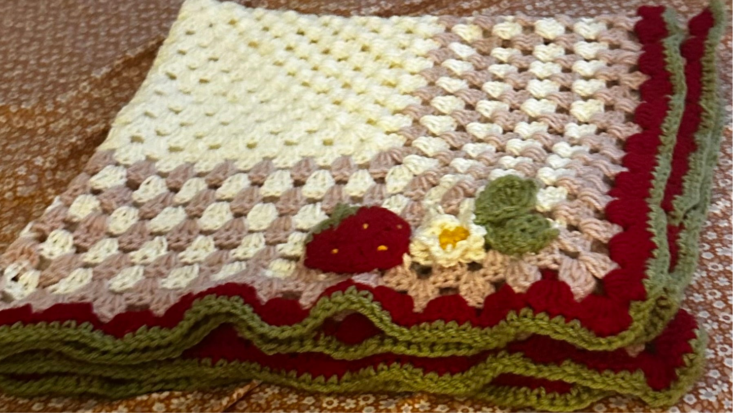 Strawberry Shortcake Baby Blanket 🍓✨💕