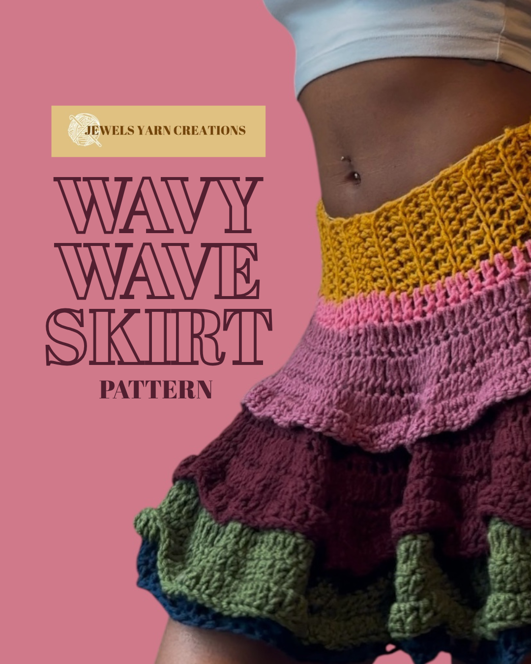 PATTERN! Crochet Wavy Wave Skirt