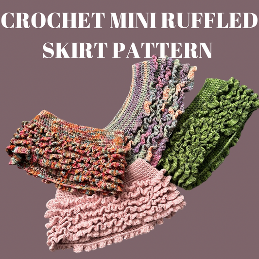 PATTERN! crochet mini ruffled skirt