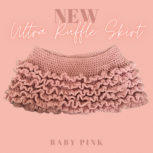 Baby Pink Ultra Ruffled Skirt