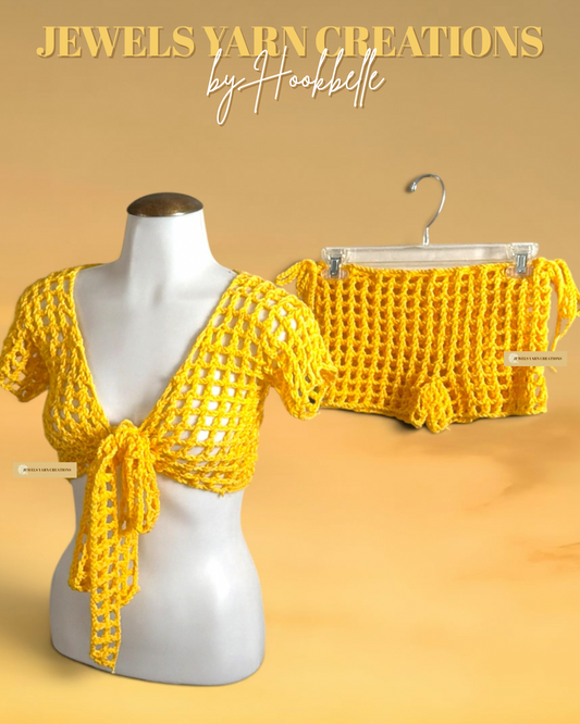 Mesh Crochet Summer Set