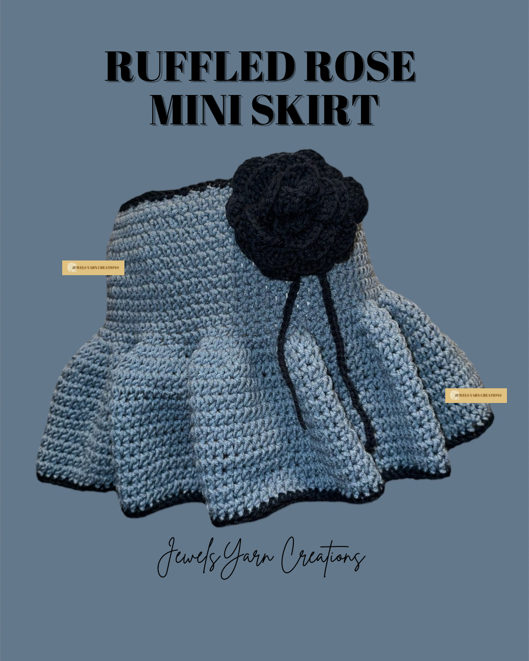 Ruffled Rose Mini Skirt