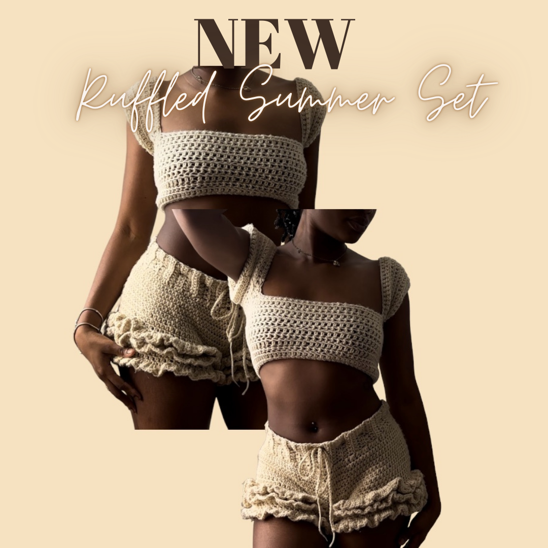Summer Ruffled Shorts Set