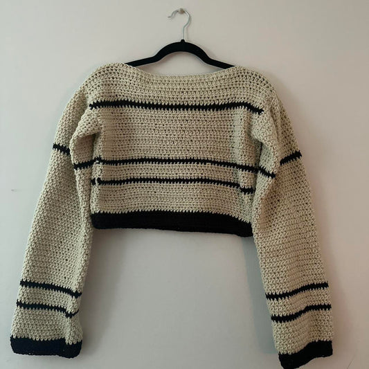 cropped stripped sweater