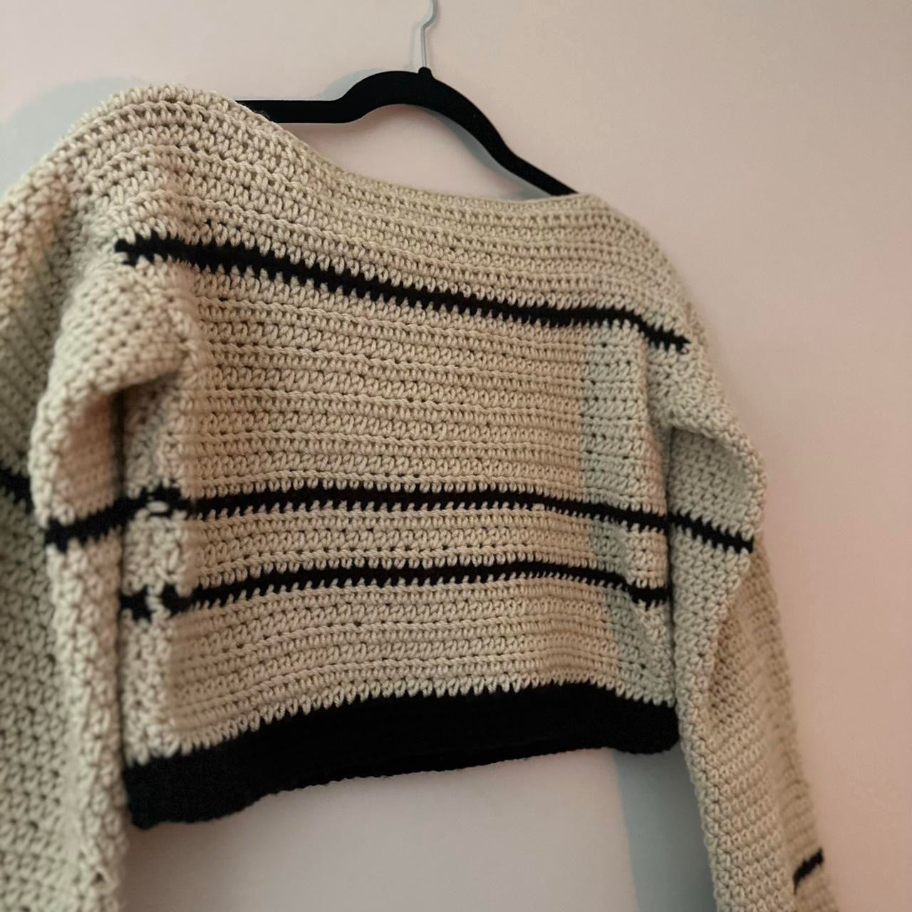 cropped stripped sweater