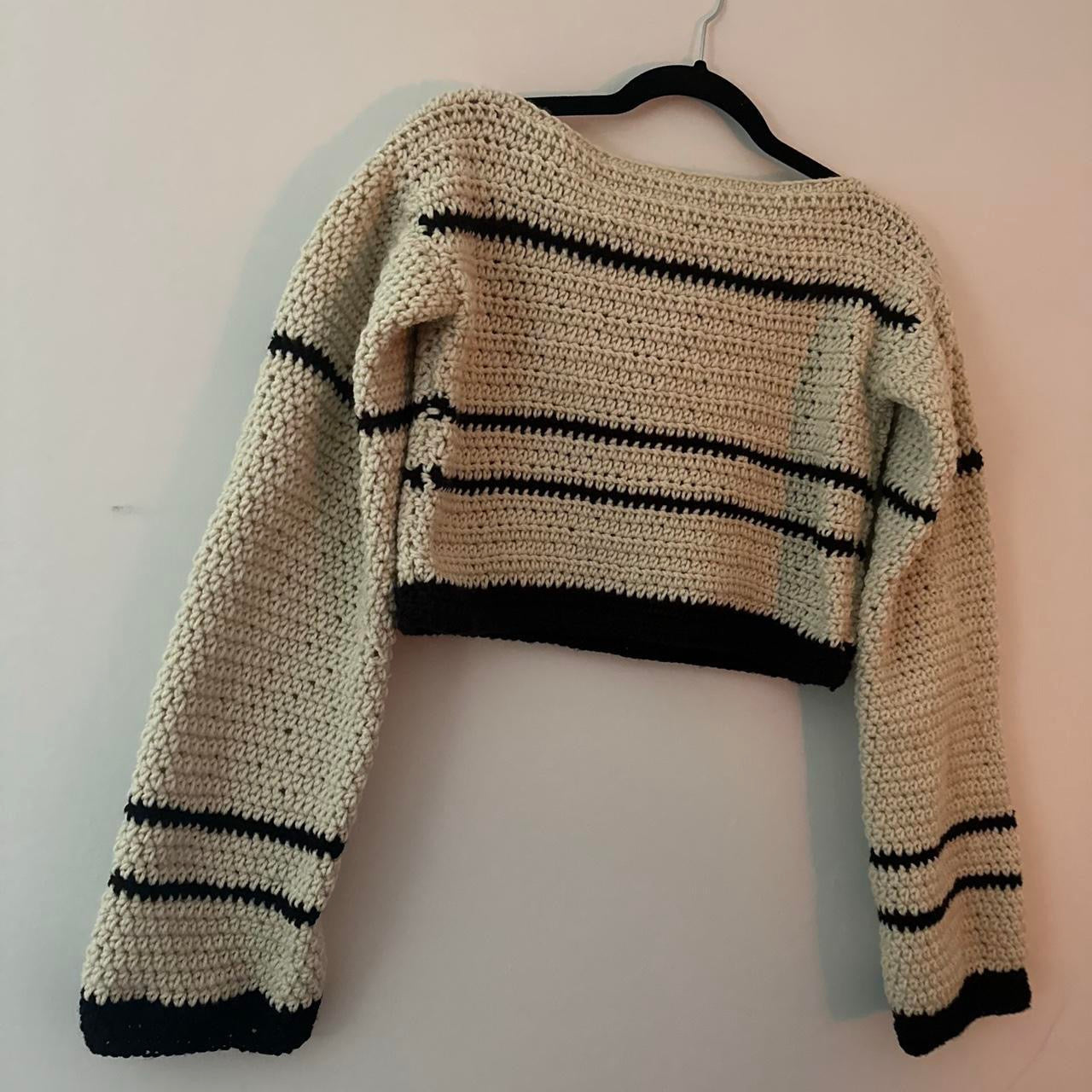 cropped stripped sweater