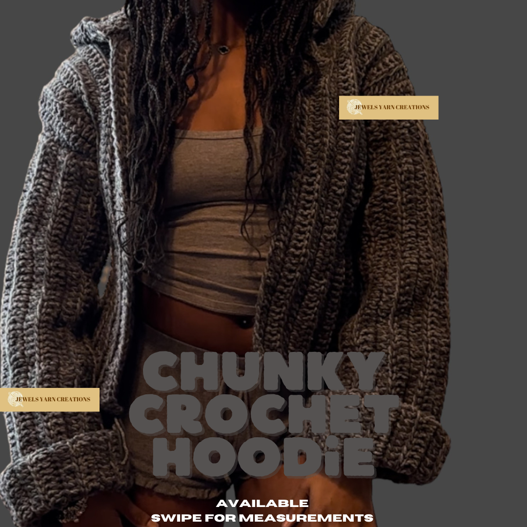 Custom Crochet Chunky Hoodie