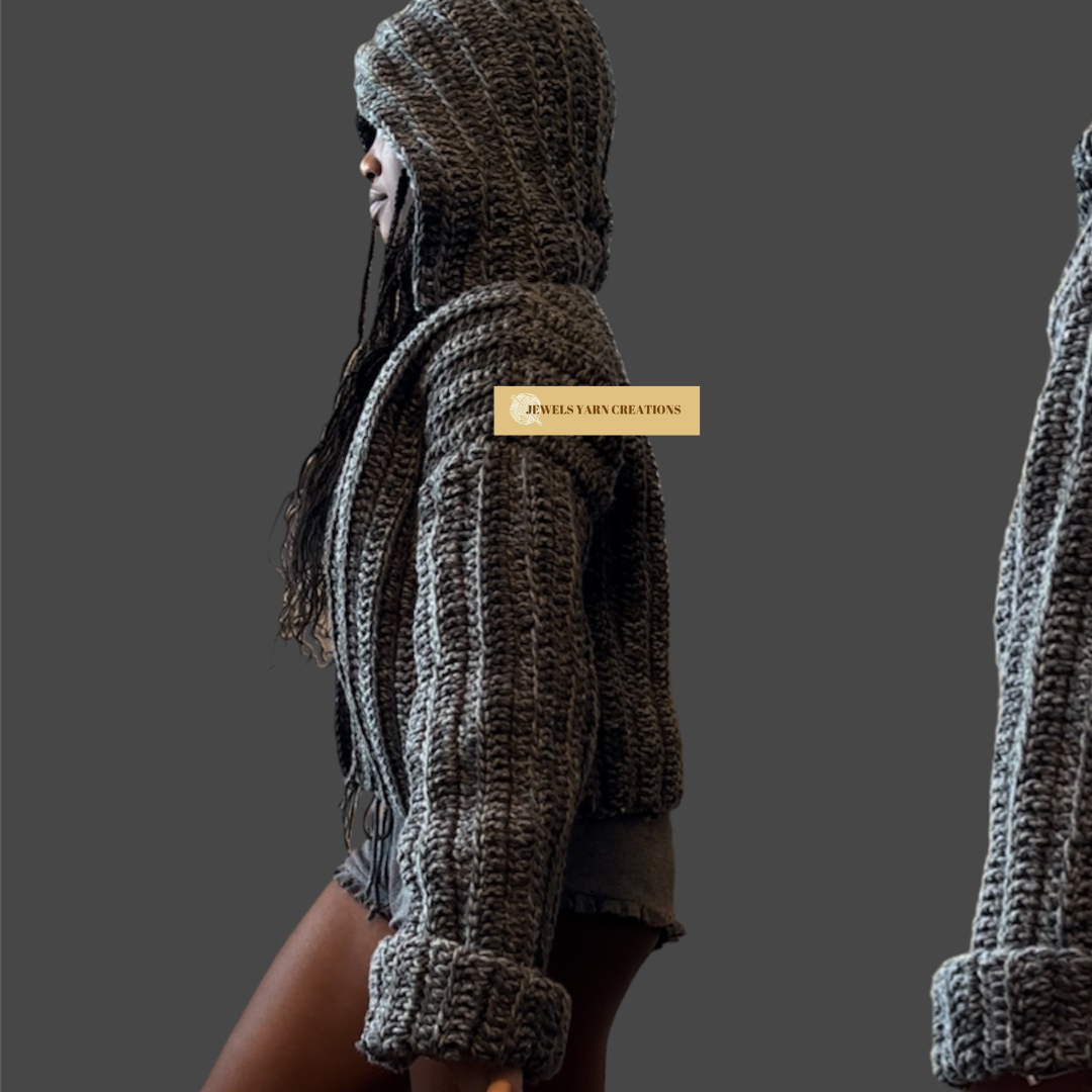 Custom Crochet Chunky Hoodie