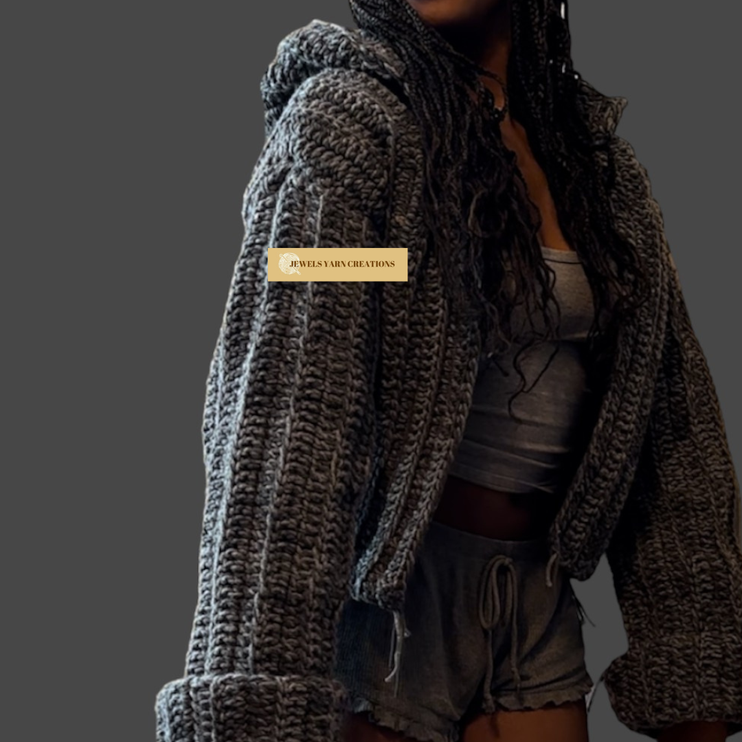 Custom Crochet Chunky Hoodie