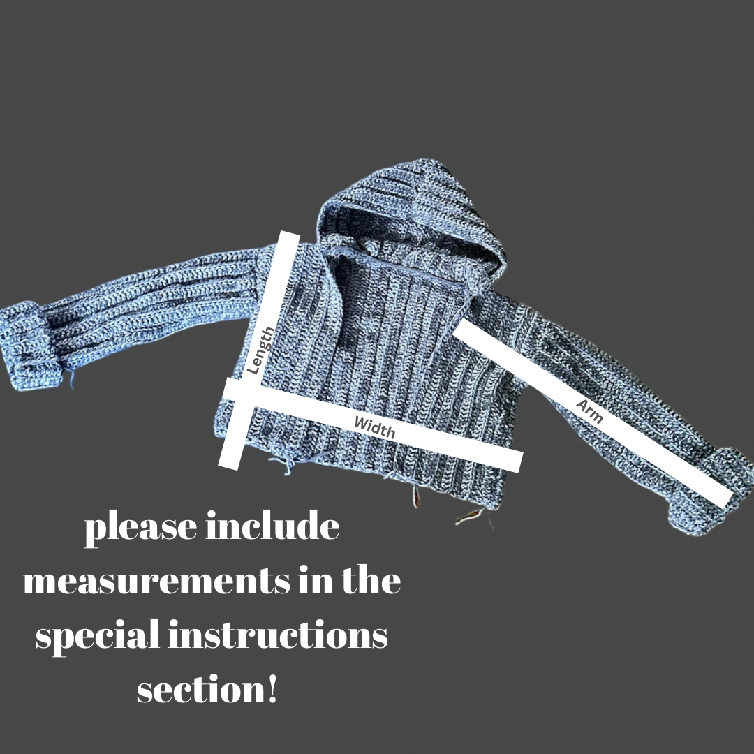 Custom Crochet Chunky Hoodie