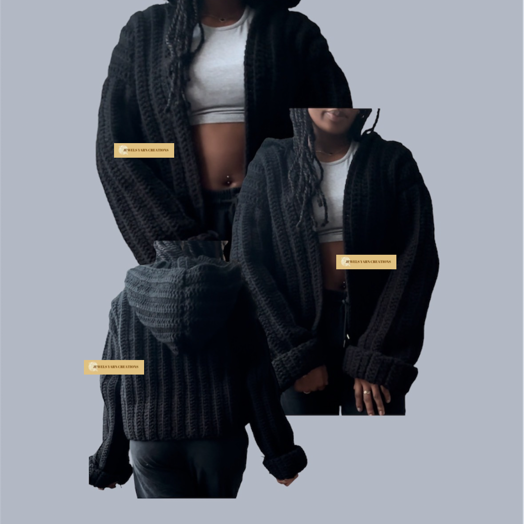 Custom Crochet Chunky Hoodie