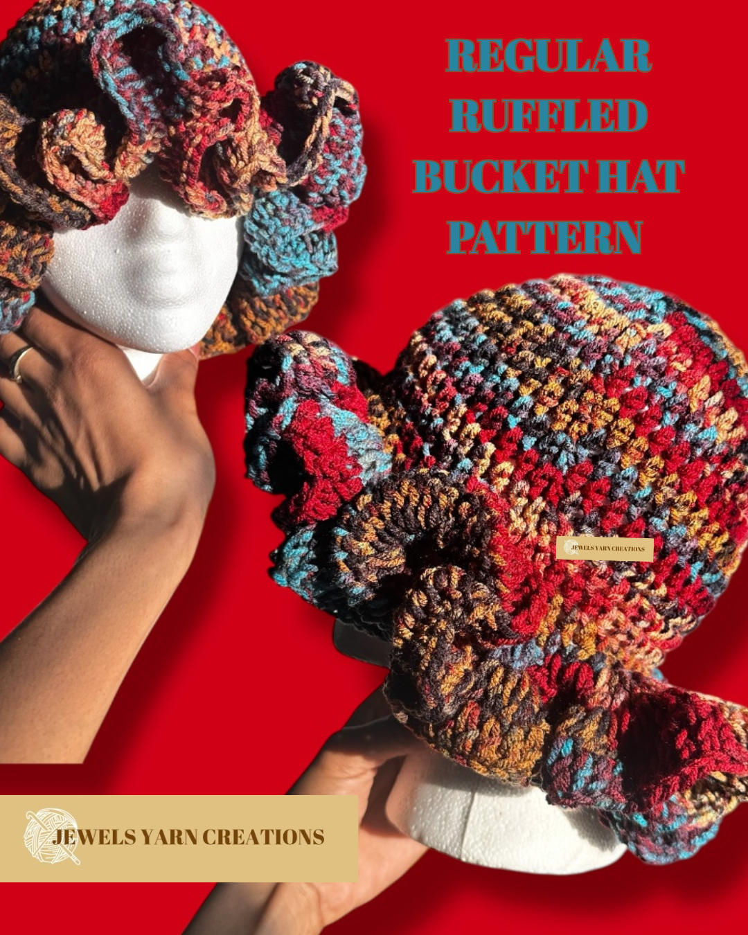PATTERN! Crochet Ruffled Hat