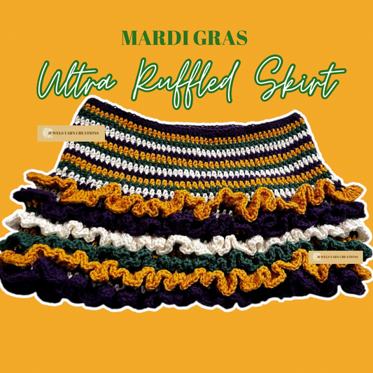 Mardi Gras Ultra Ruffled Skirt