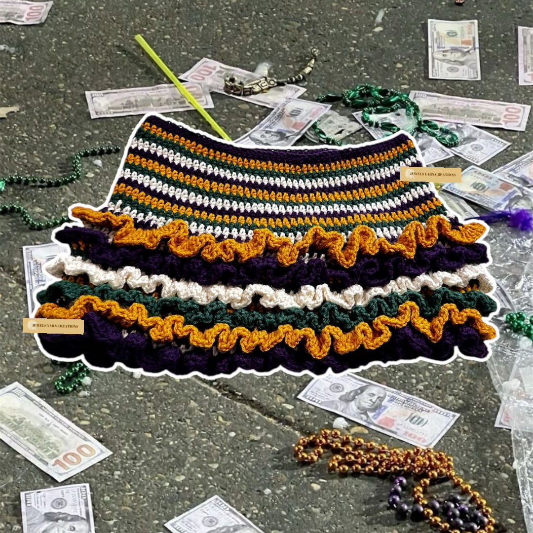 Mardi Gras Ultra Ruffled Skirt