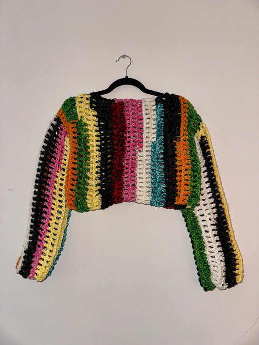 Multicolored Chunky Mesh Sweater