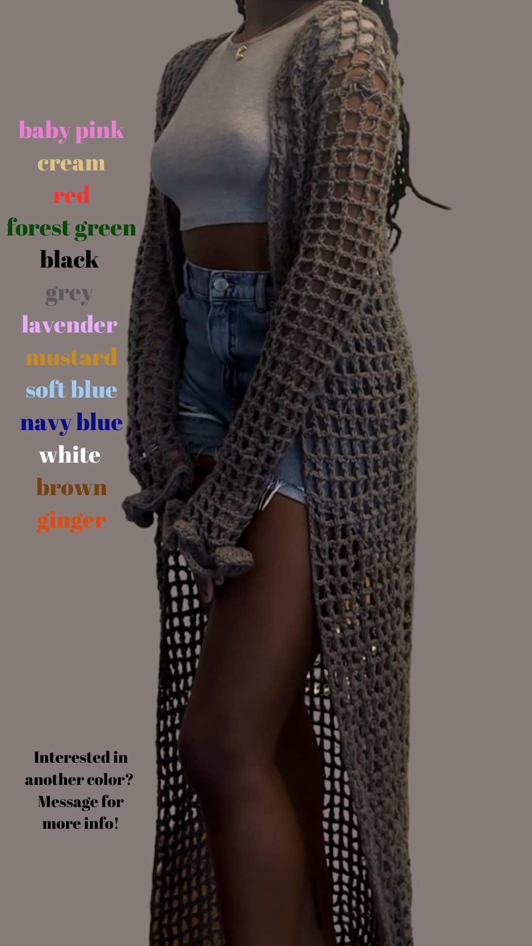 Full Length Spring Cardigan